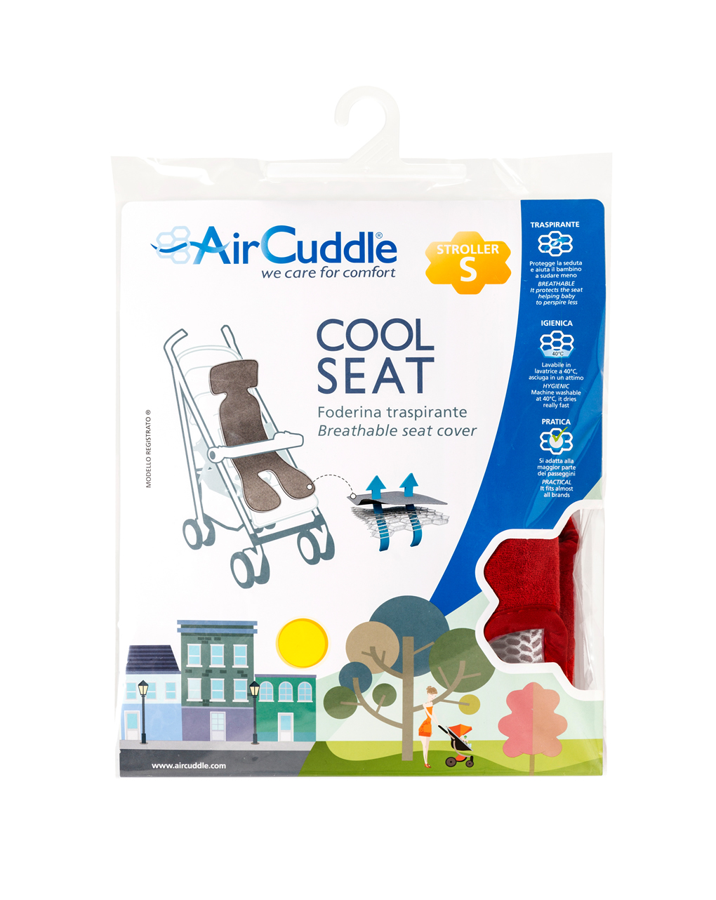Cool seat foderina per passeggino rosso - aircuddle