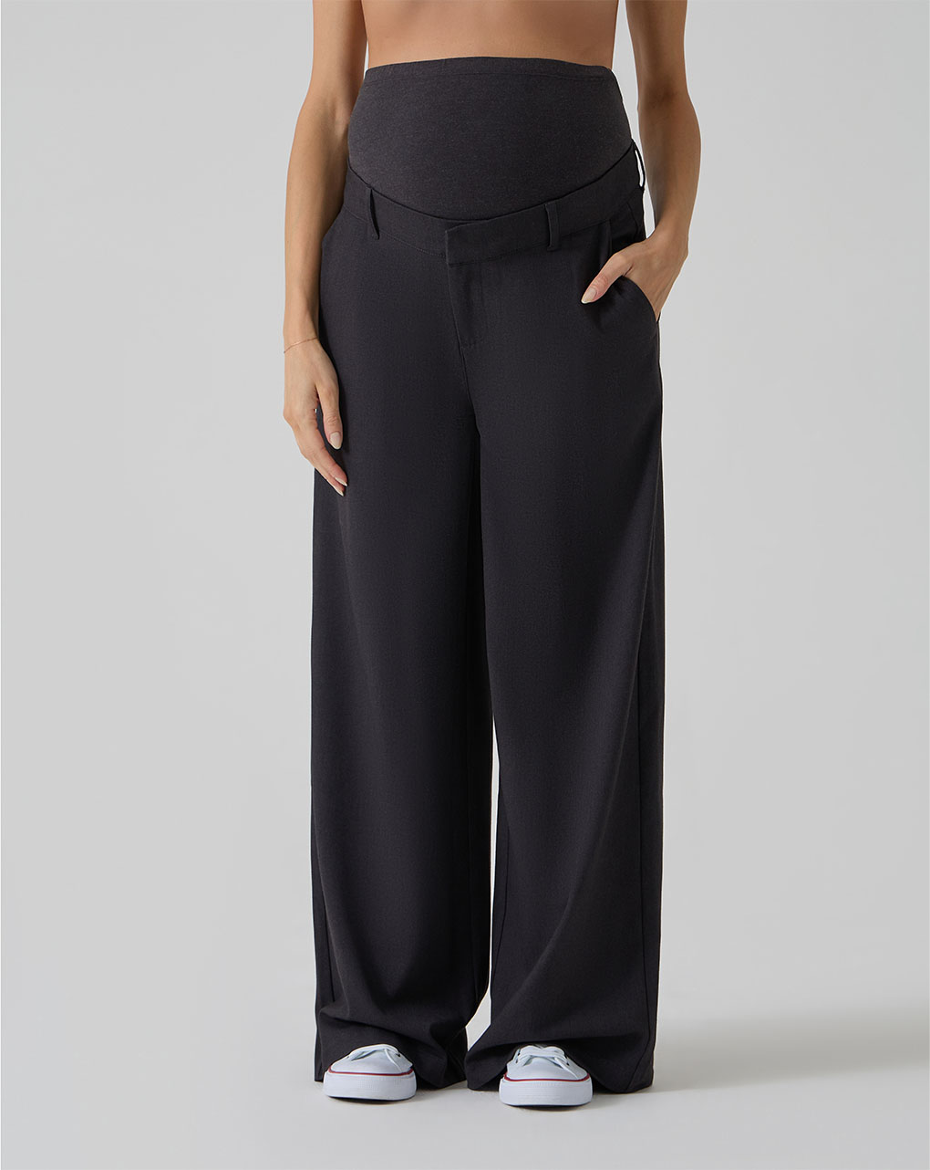 Pantapalazzo premaman grigio scuro