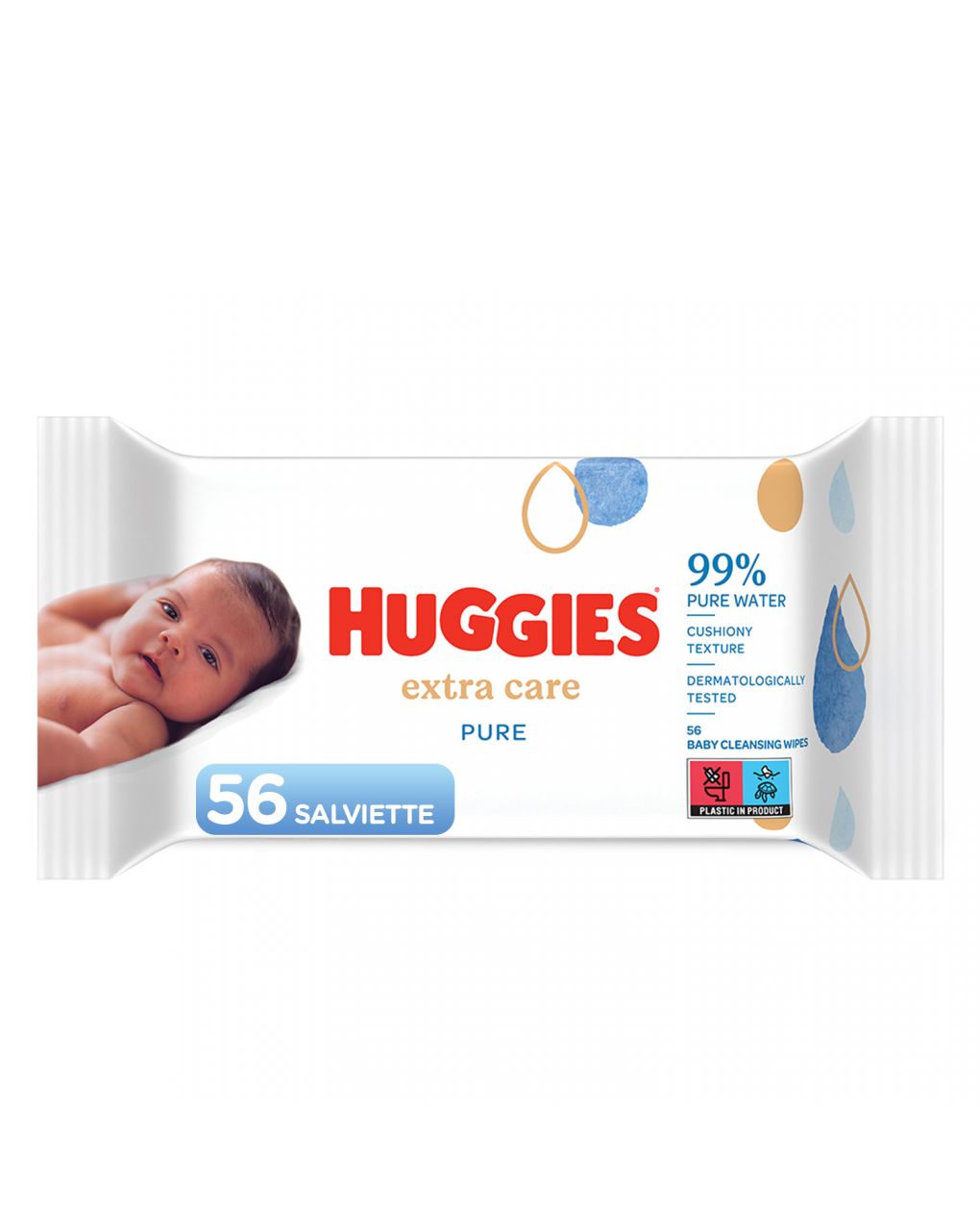 Salviettine huggies pure extra care – 56 pezzi - huggies