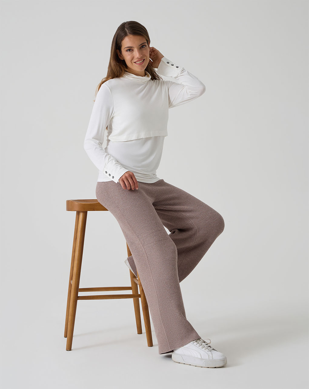 Lupetto allattamento bianco