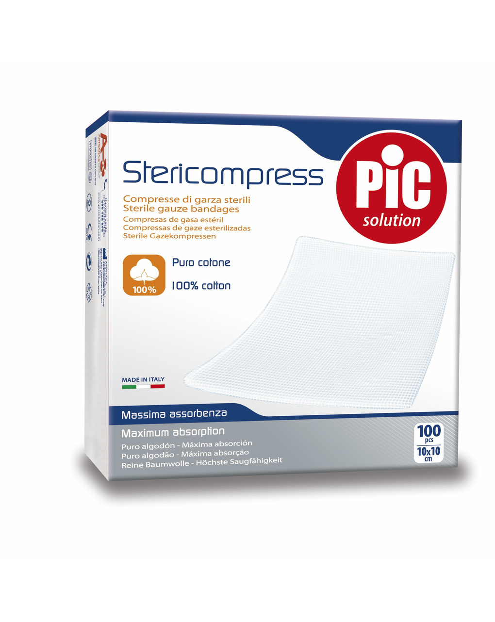 Garza soft stericompress misura 10×10cm 100 pz - pic