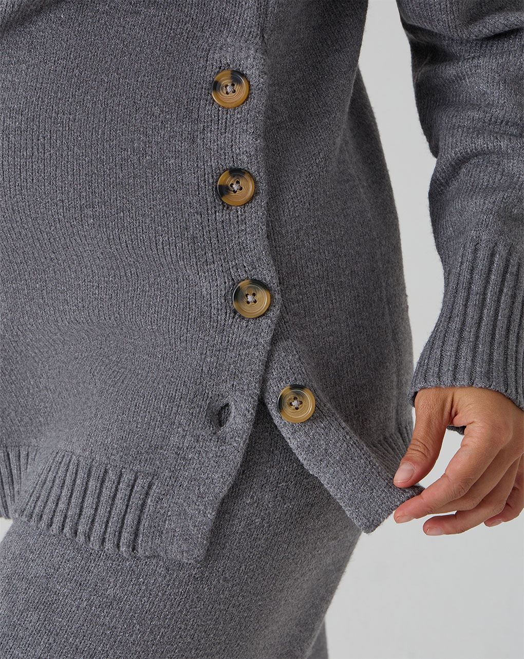 Maglione allattamento tricot grigio scuro