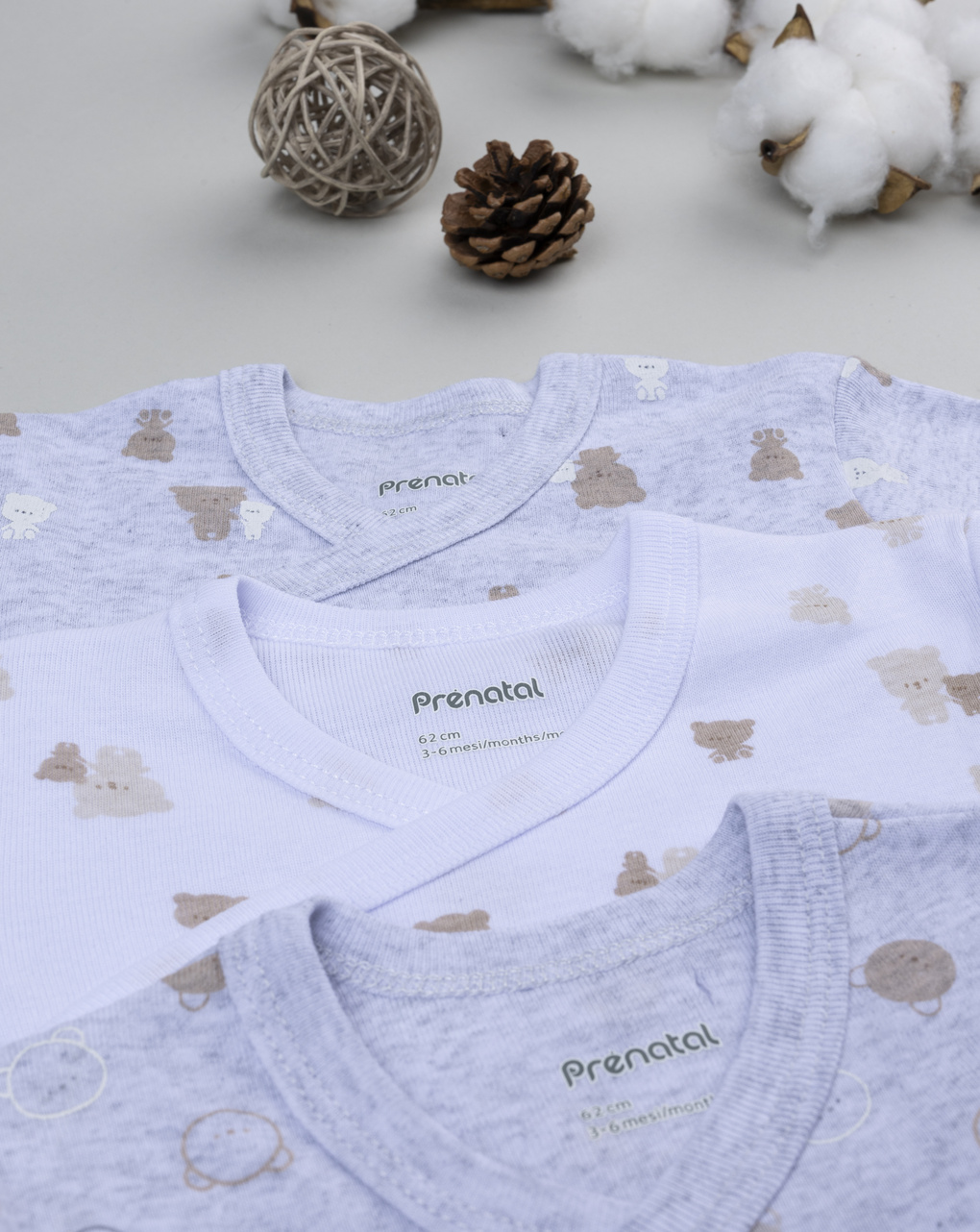 Pack 5 body maniche lunghe bimbo orsetti