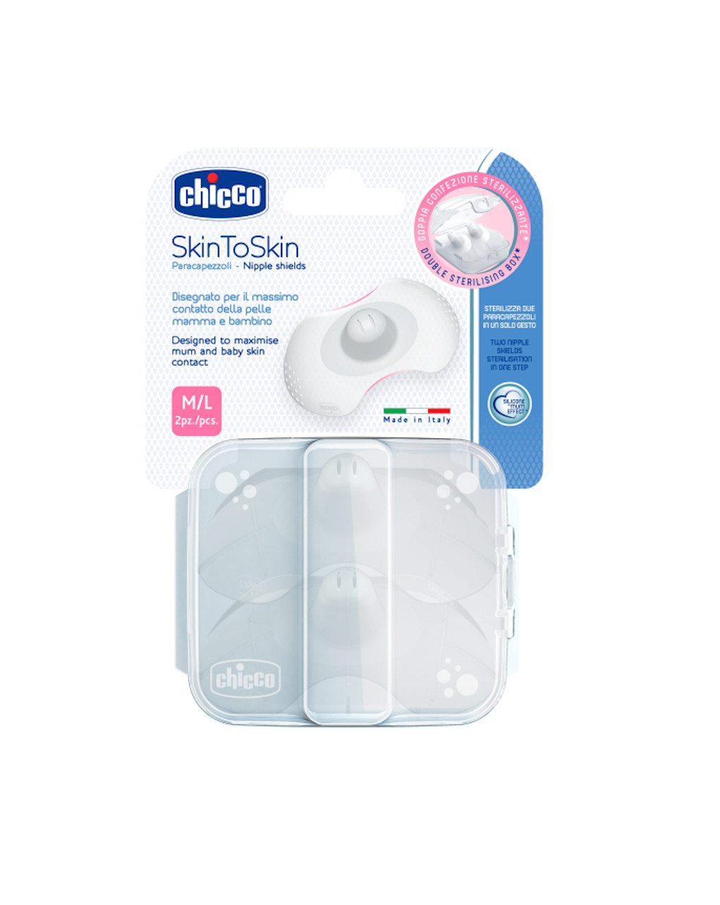 Paracapezzoli silicone skintoskin m/l - chicco