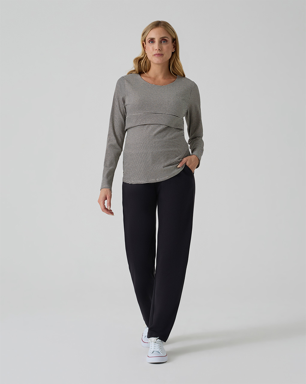 Pantalone premaman in felpa modal nero