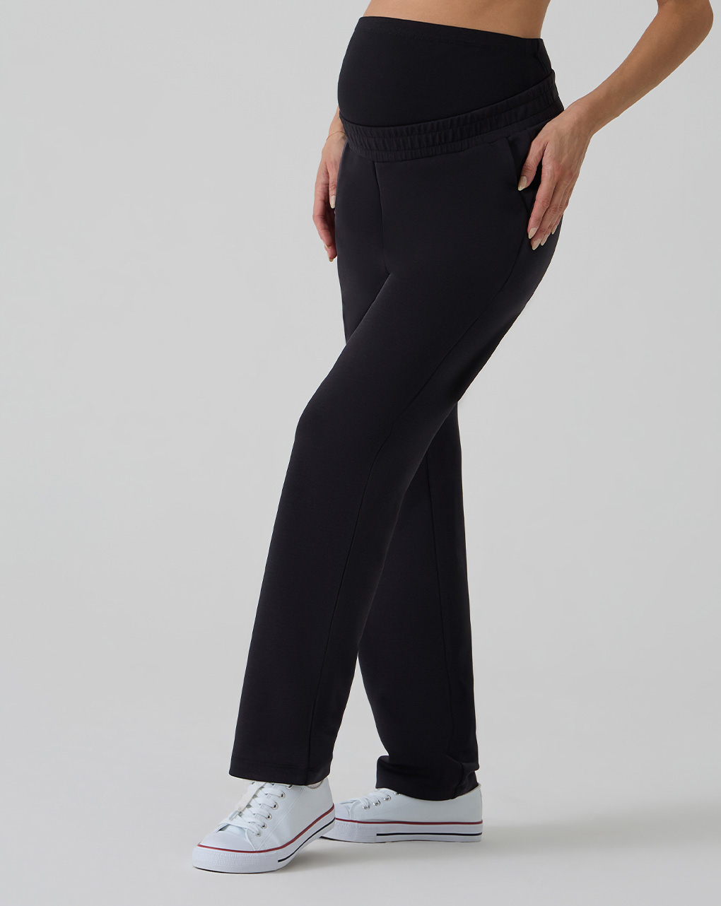 Pantalone premaman in felpa modal nero