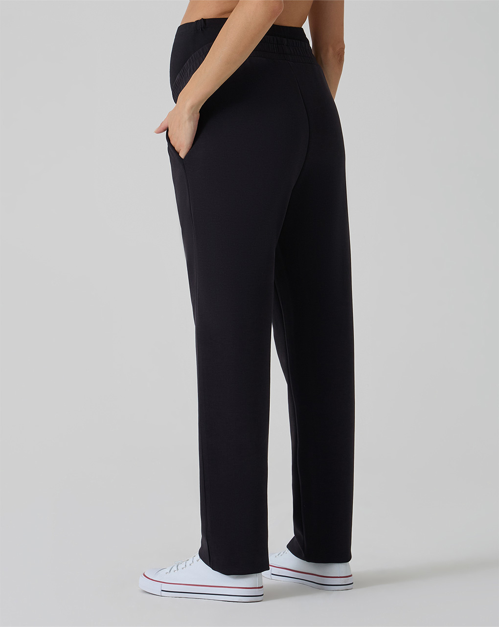 Pantalone premaman in felpa modal nero