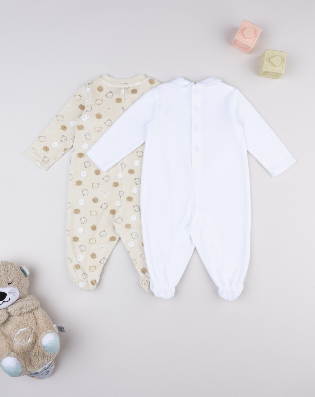 Pack 2 tutine neonato giallo/bianco