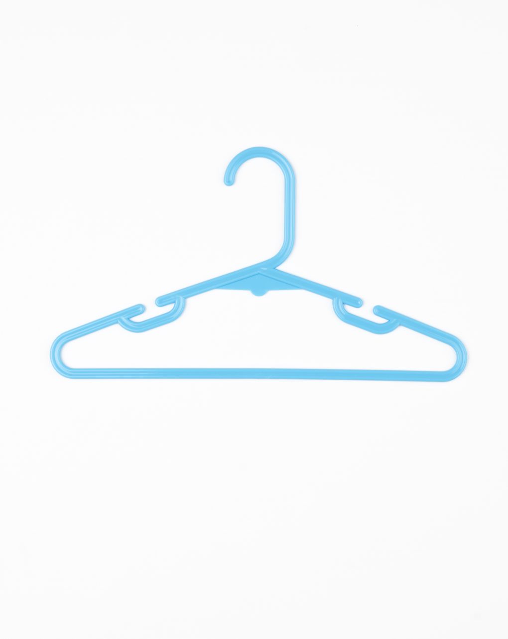 Appendiabiti per bambini in plastica azzurro 6 pezzi - giordani