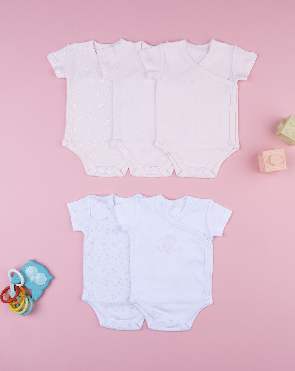 Pack 5 body neonata fiorellini