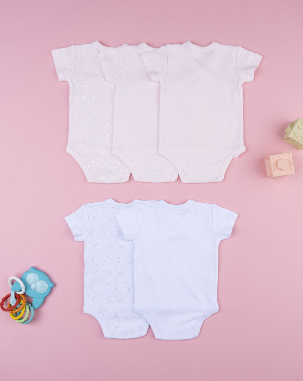 Pack 5 body neonata fiorellini