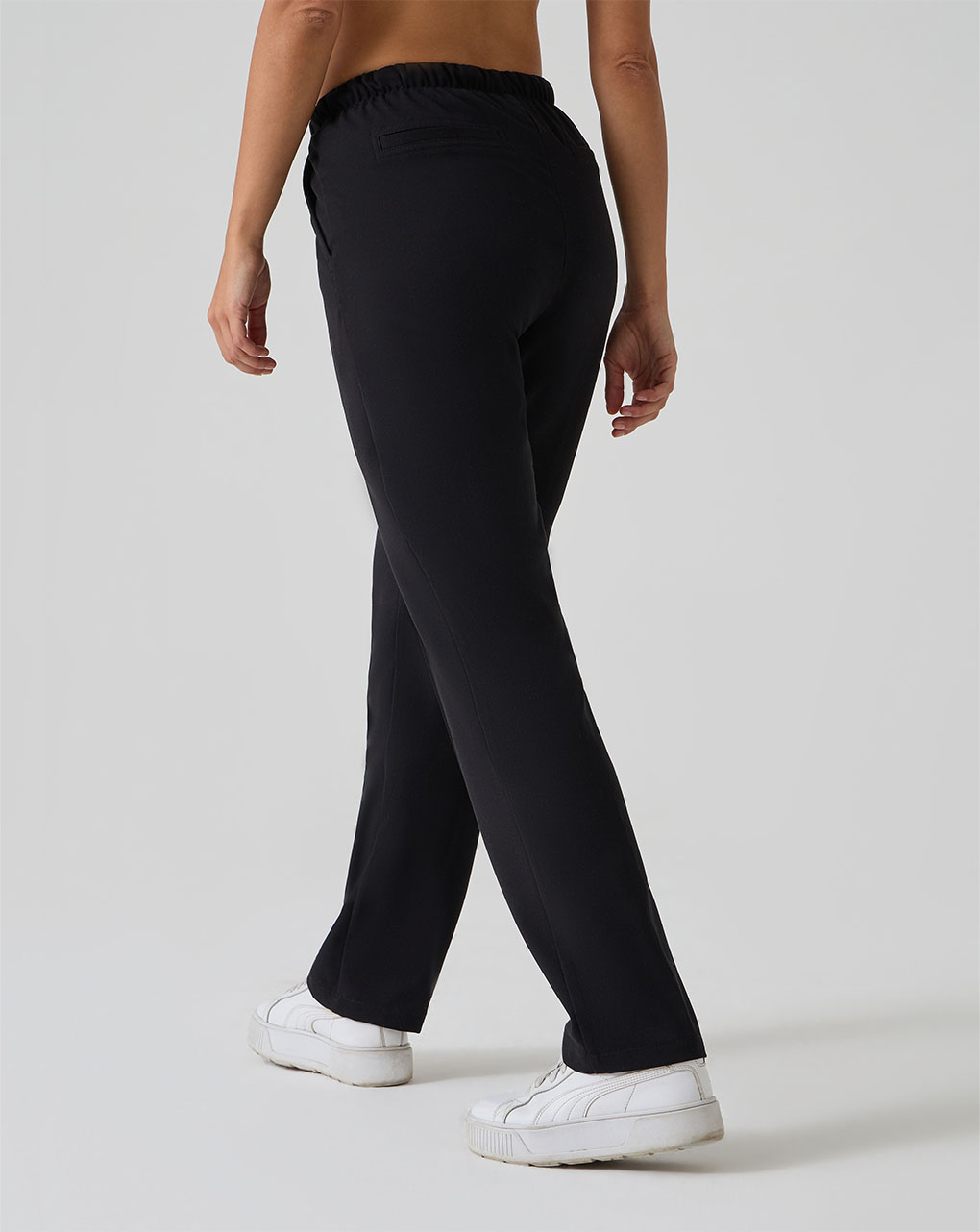 Pantalone gamba larga nero premaman