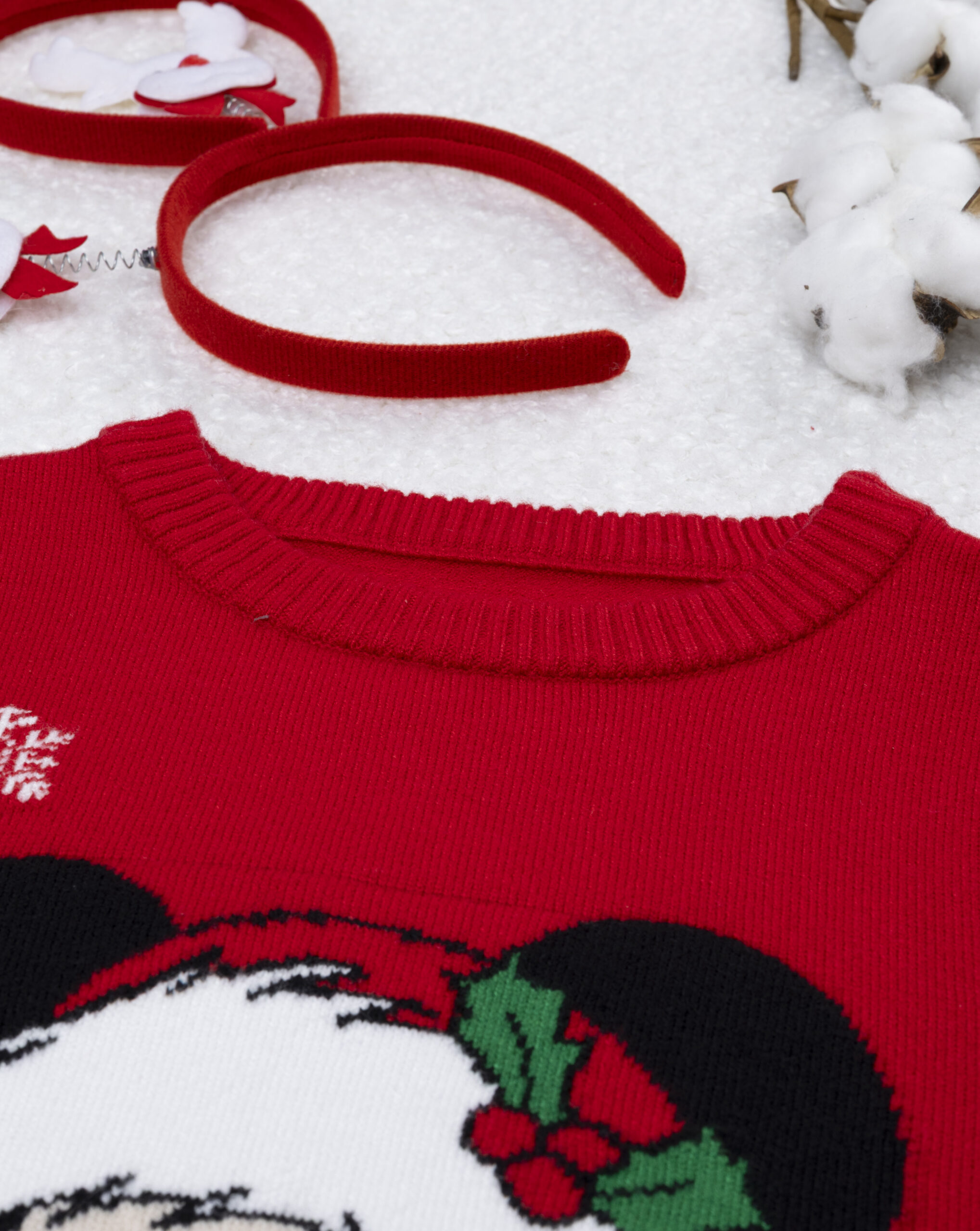Maglia bambino rossa mickey natale