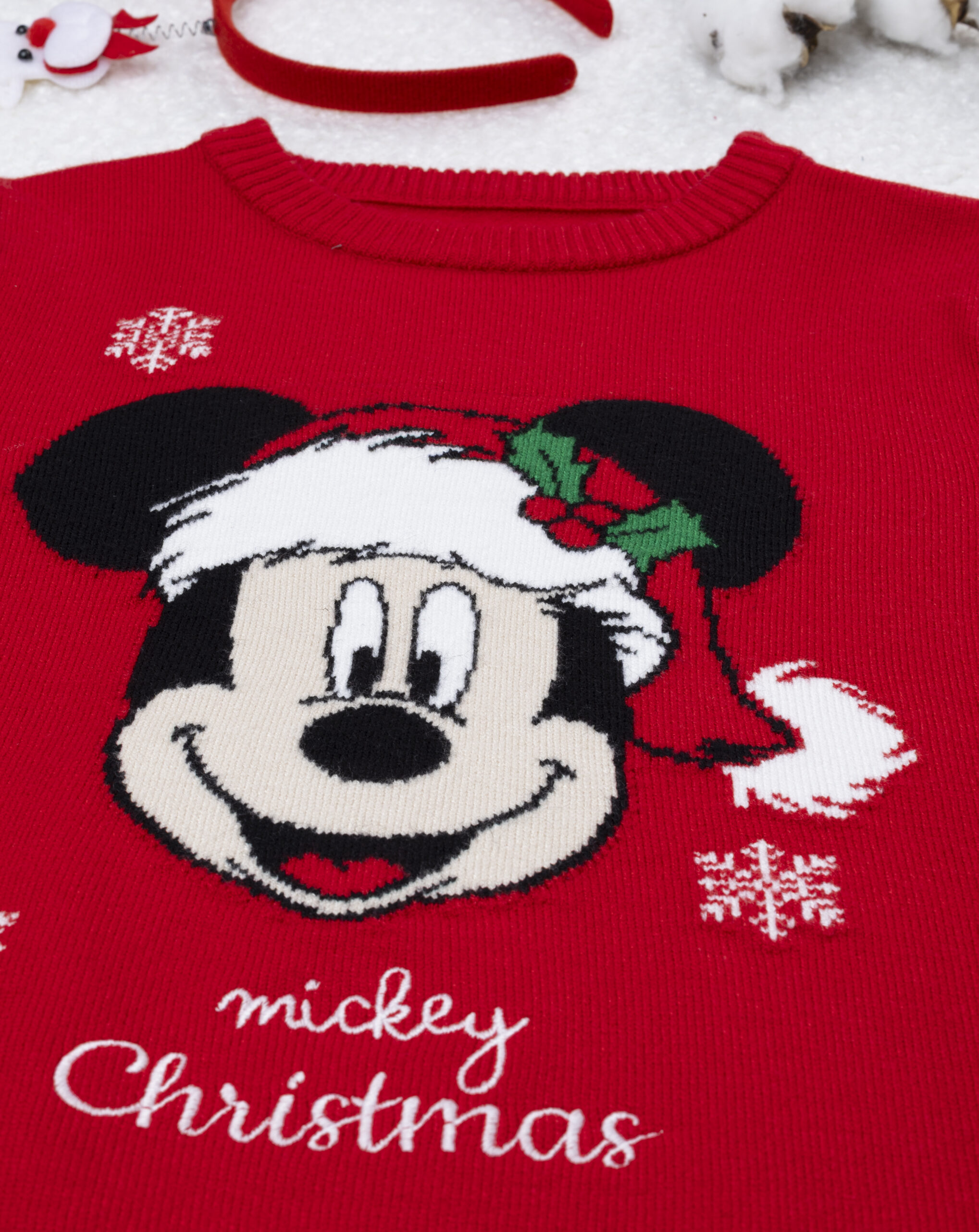 Maglia bambino rossa mickey natale