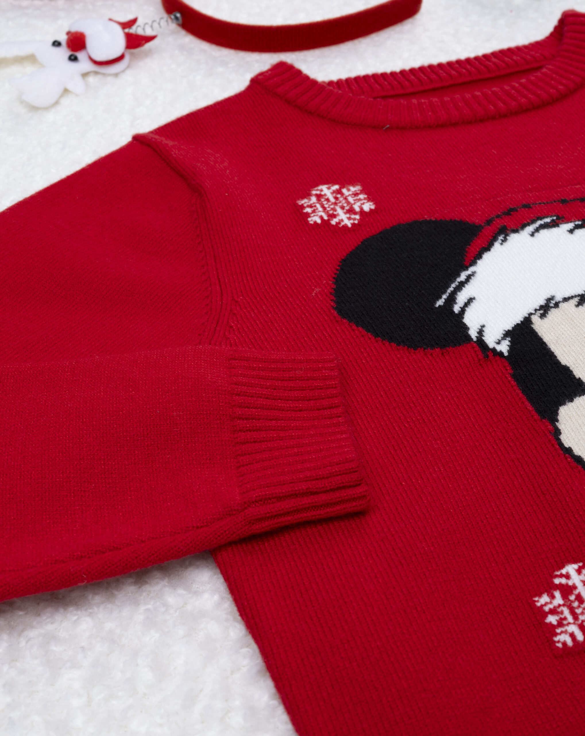 Maglia bambino rossa mickey natale