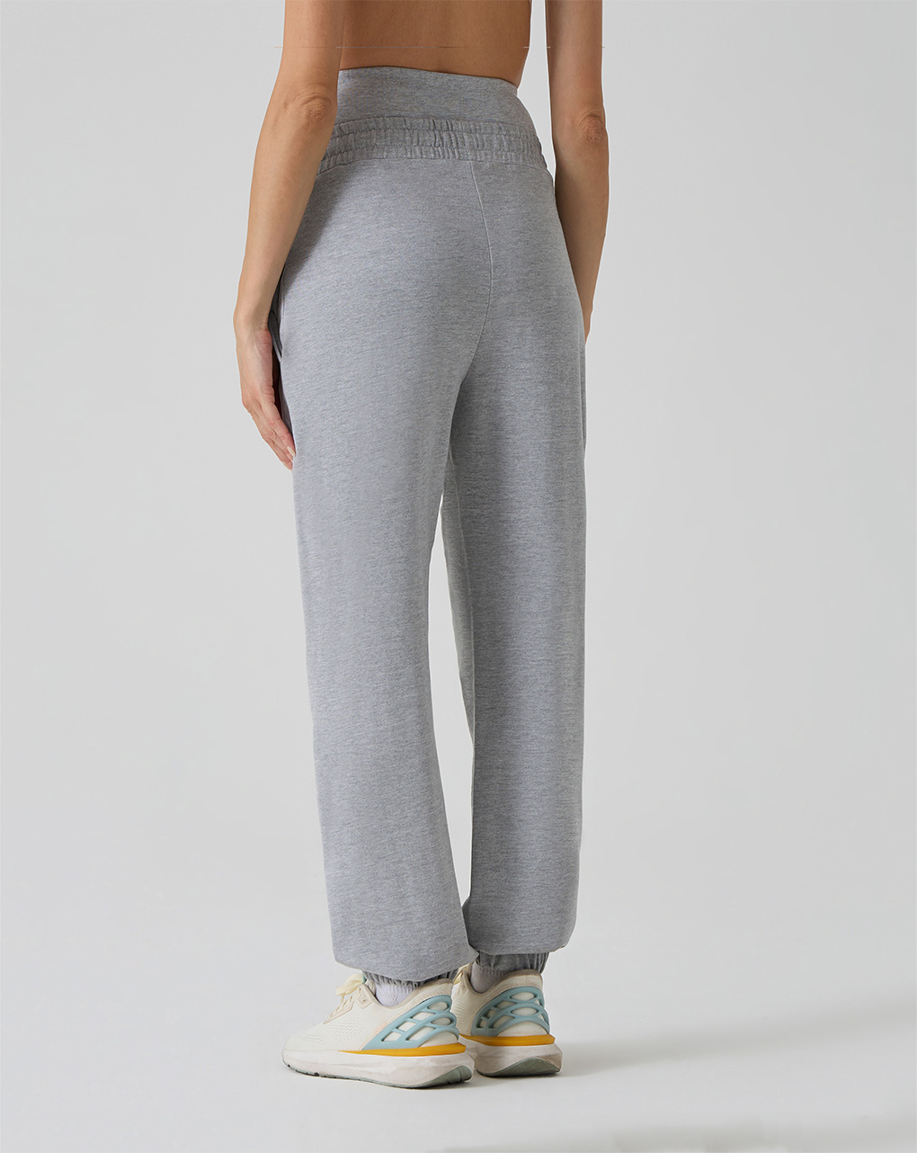 Pantalone gravidanza in felpa grigio chiaro