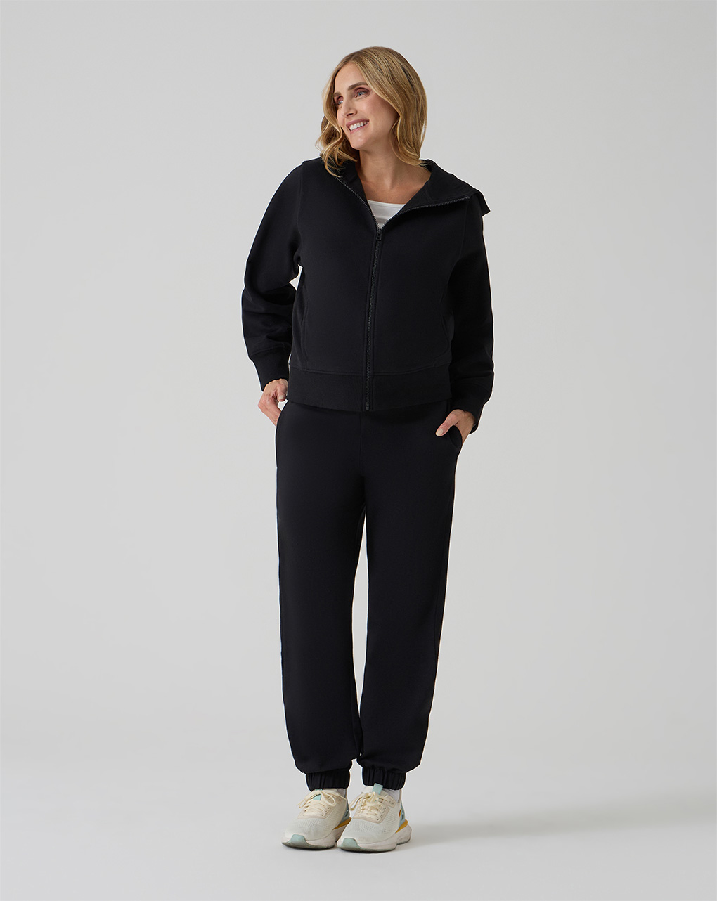 Cardigan felpa premaman con cappuccio