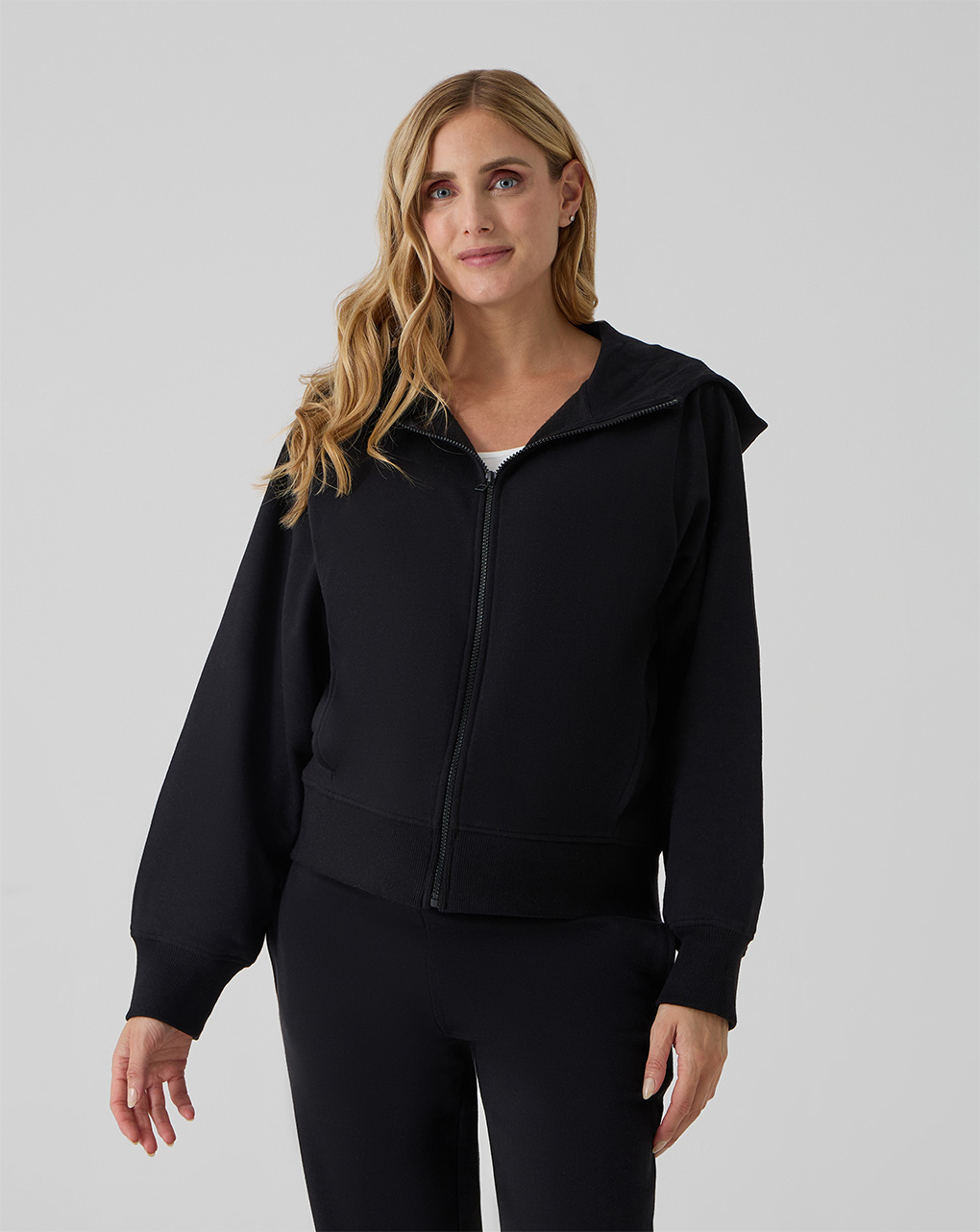 Cardigan felpa premaman con cappuccio