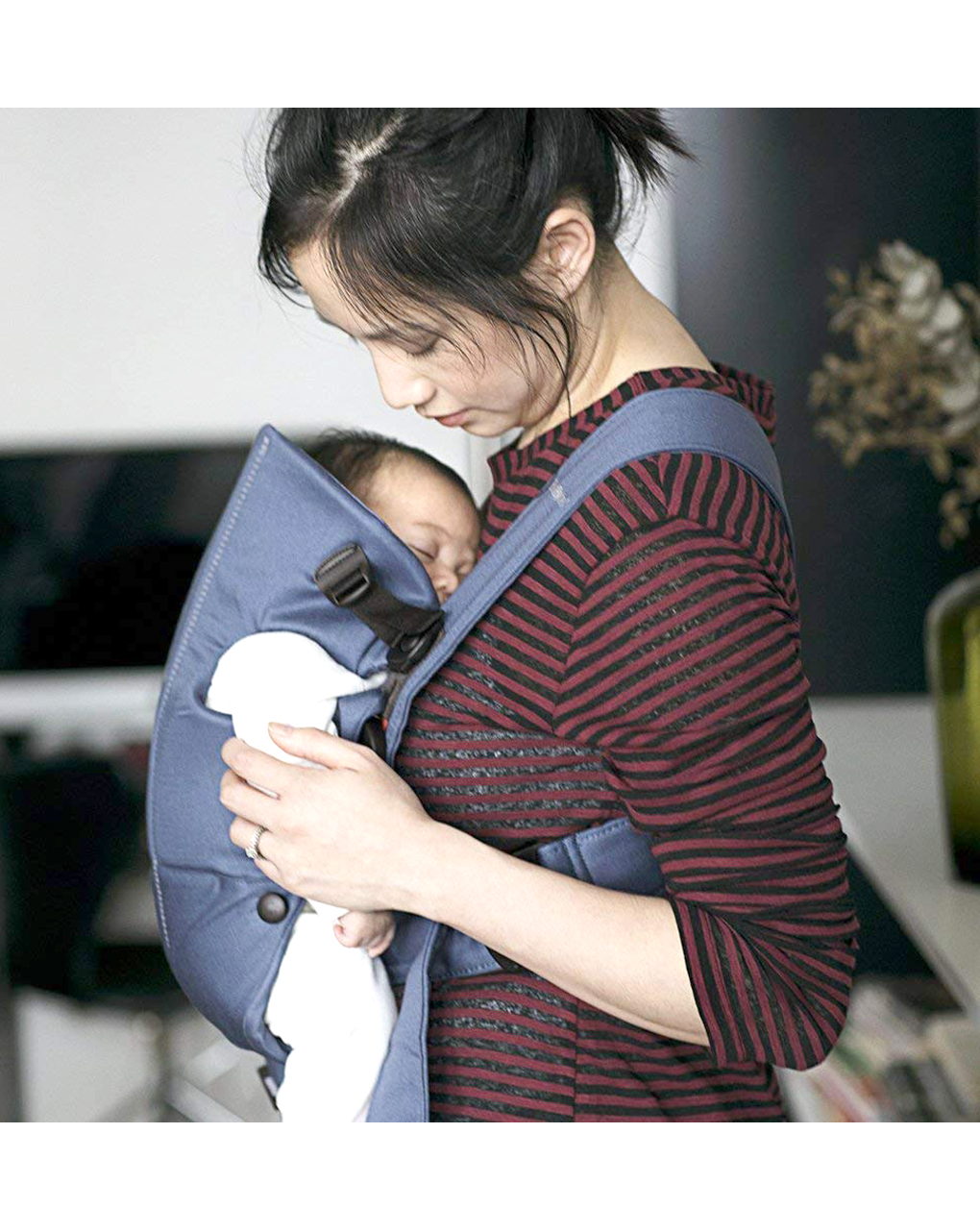 Marsupio baby carrier mini vintage indigo cotton - babybjorn