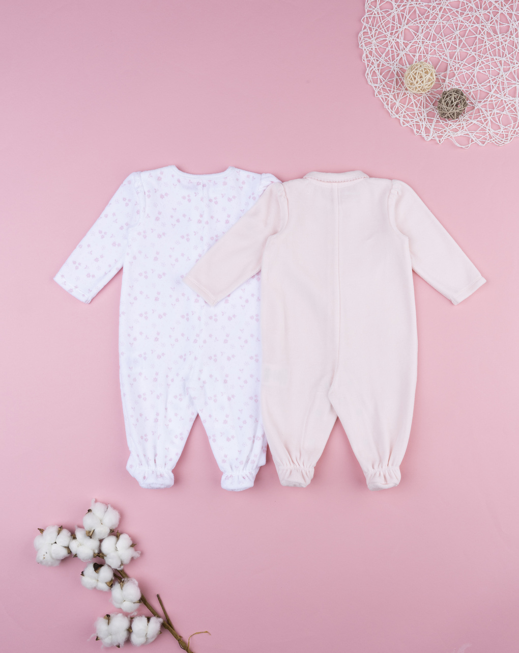 Pack 2 tutine ciniglia bimba rosa/bianco