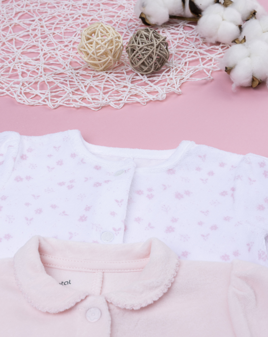 Pack 2 tutine ciniglia bimba rosa/bianco