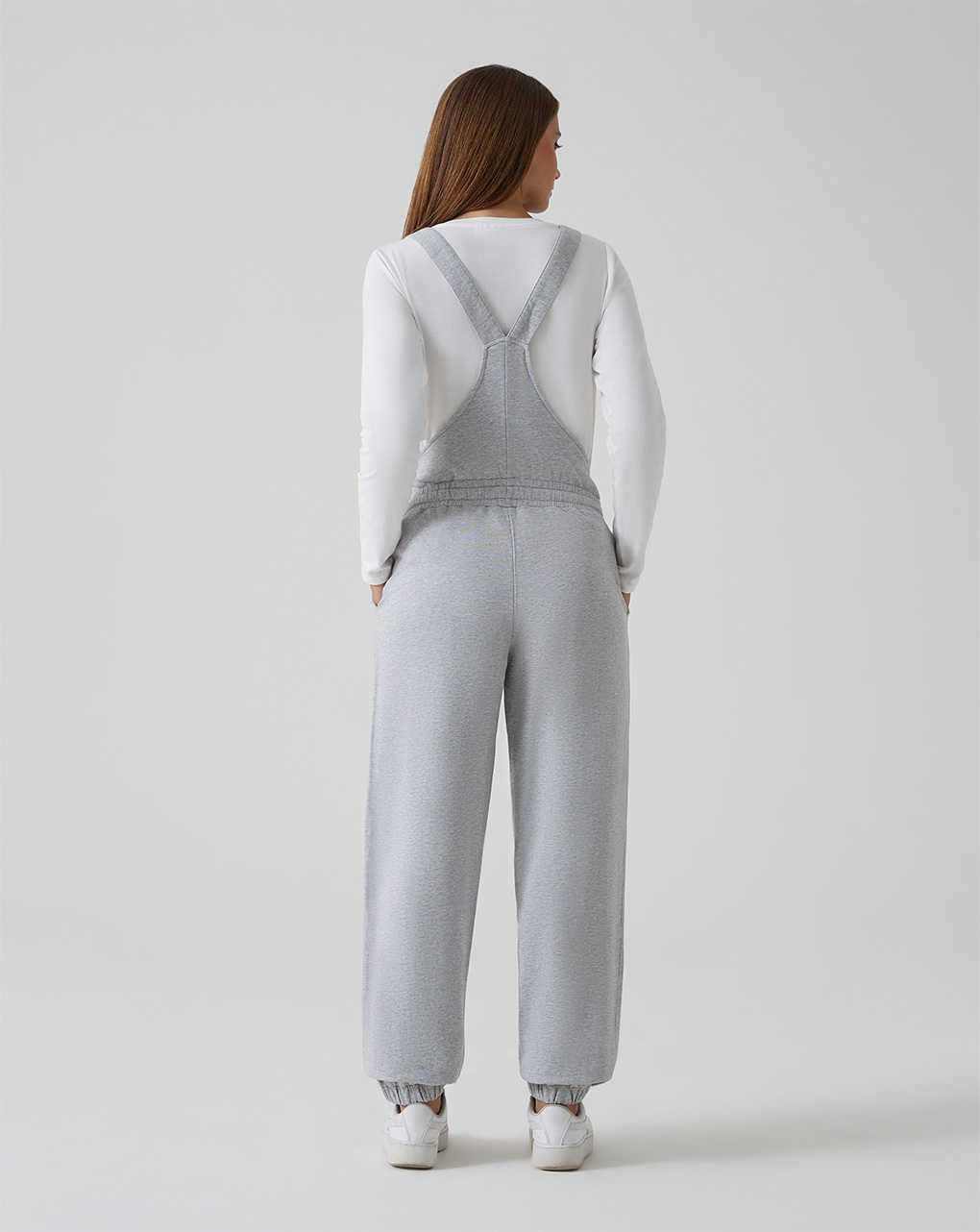 Salopette premaman allattamento grigio