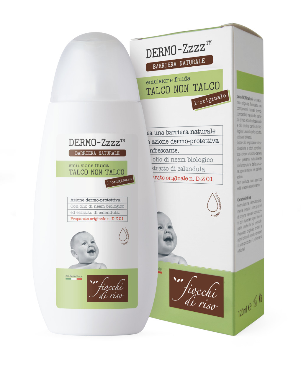 Talco non talco 120ml - fiocchi di riso