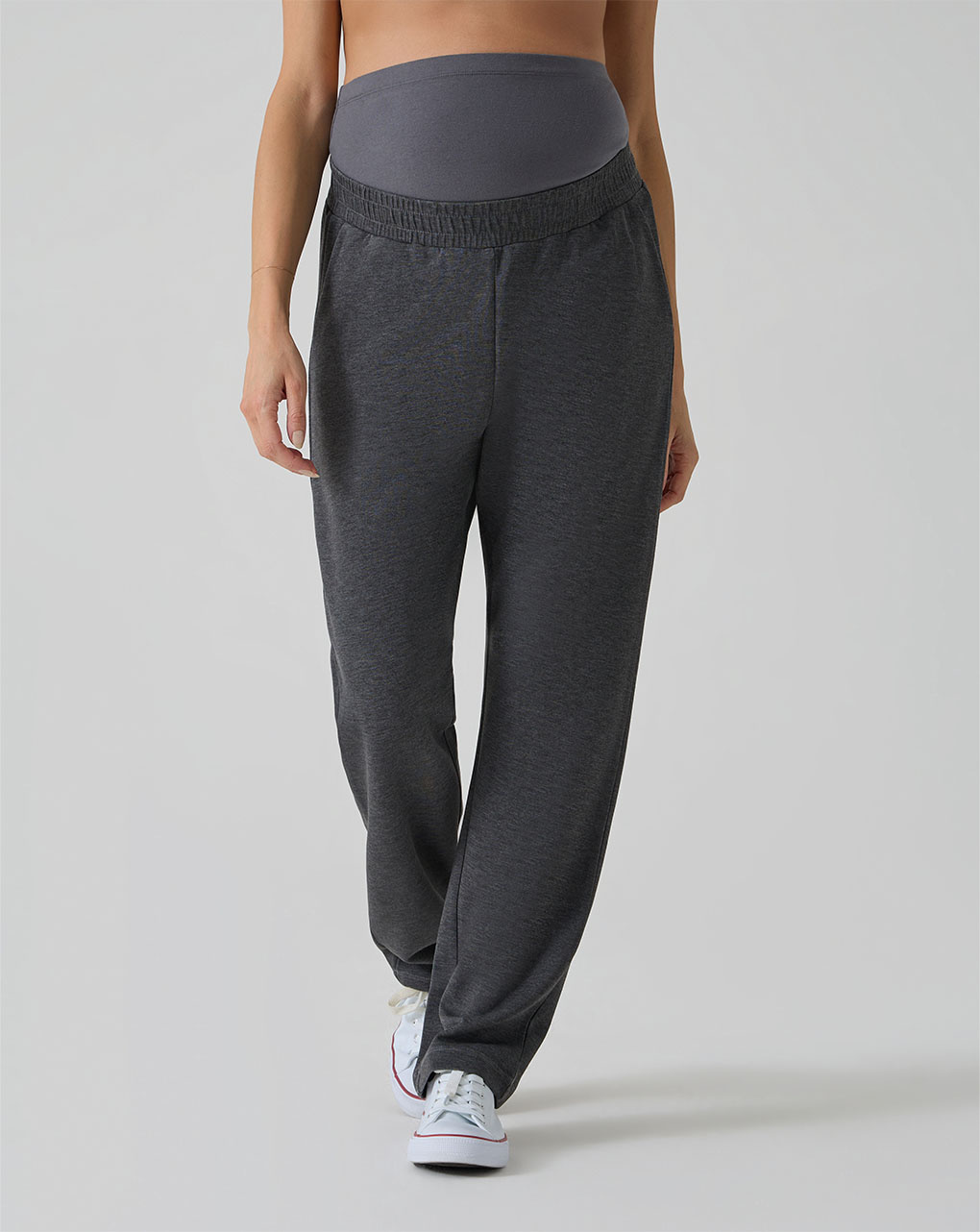 Pantalone premaman in felpa modal grigio