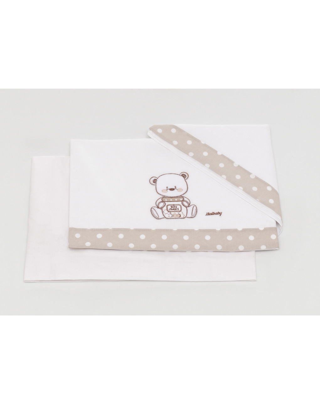 Set mon amour 3 pz lenzuolo+lenzuolo angoli+federa - italbaby