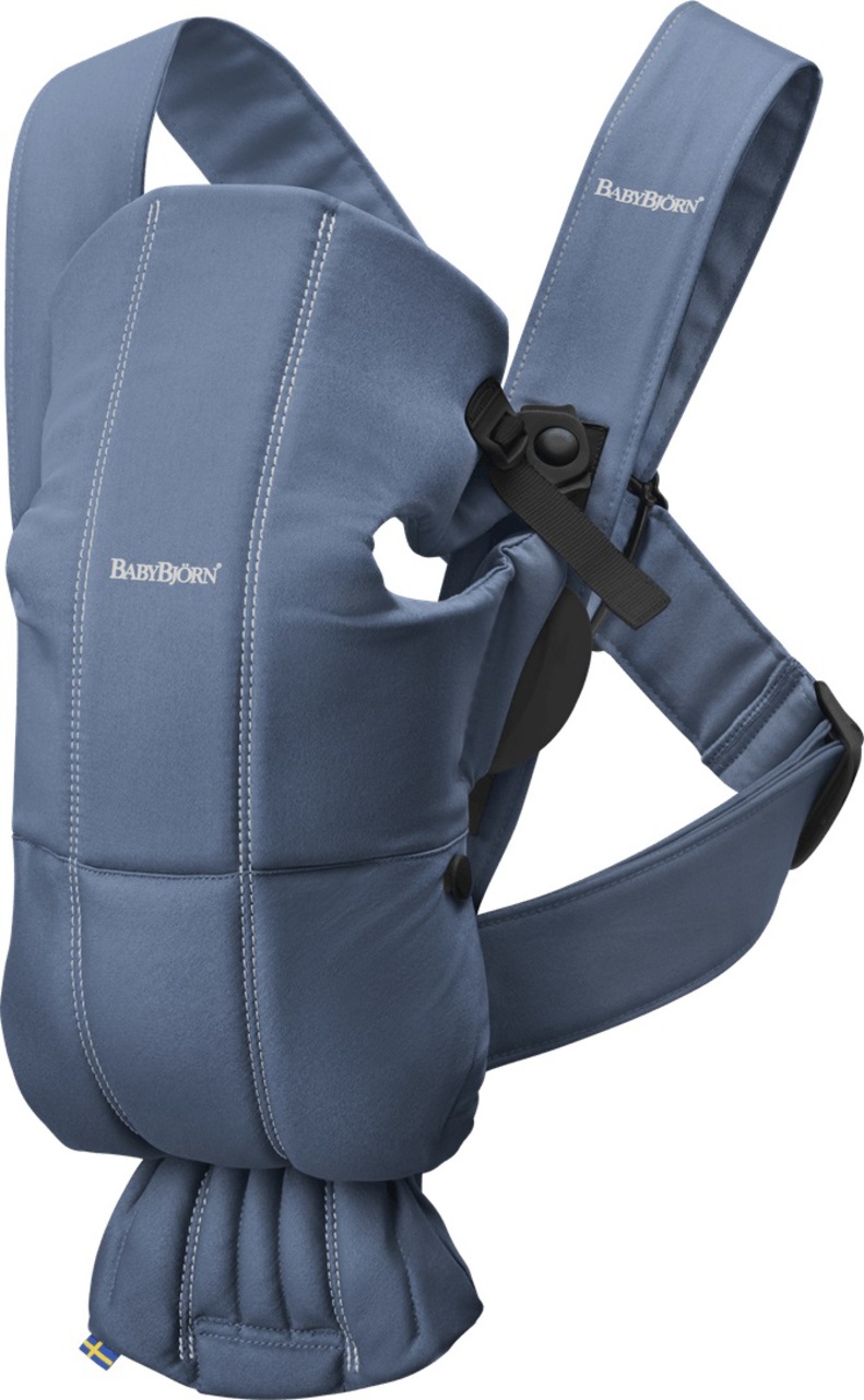 Marsupio baby carrier mini vintage indigo cotton - babybjorn