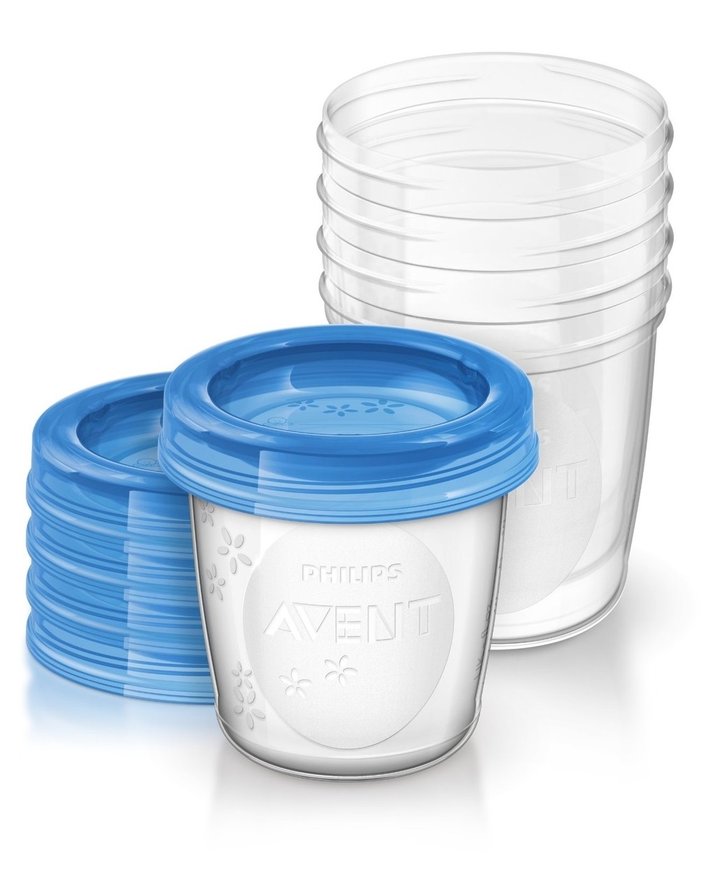 Vasetti via 180 ml con coperchio 5 pz