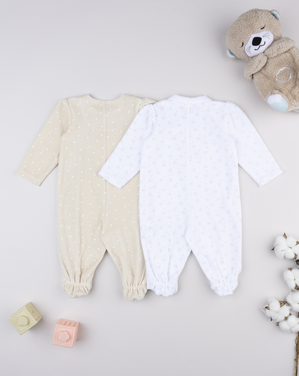 Pack 2 tutine bimba bianca/beige