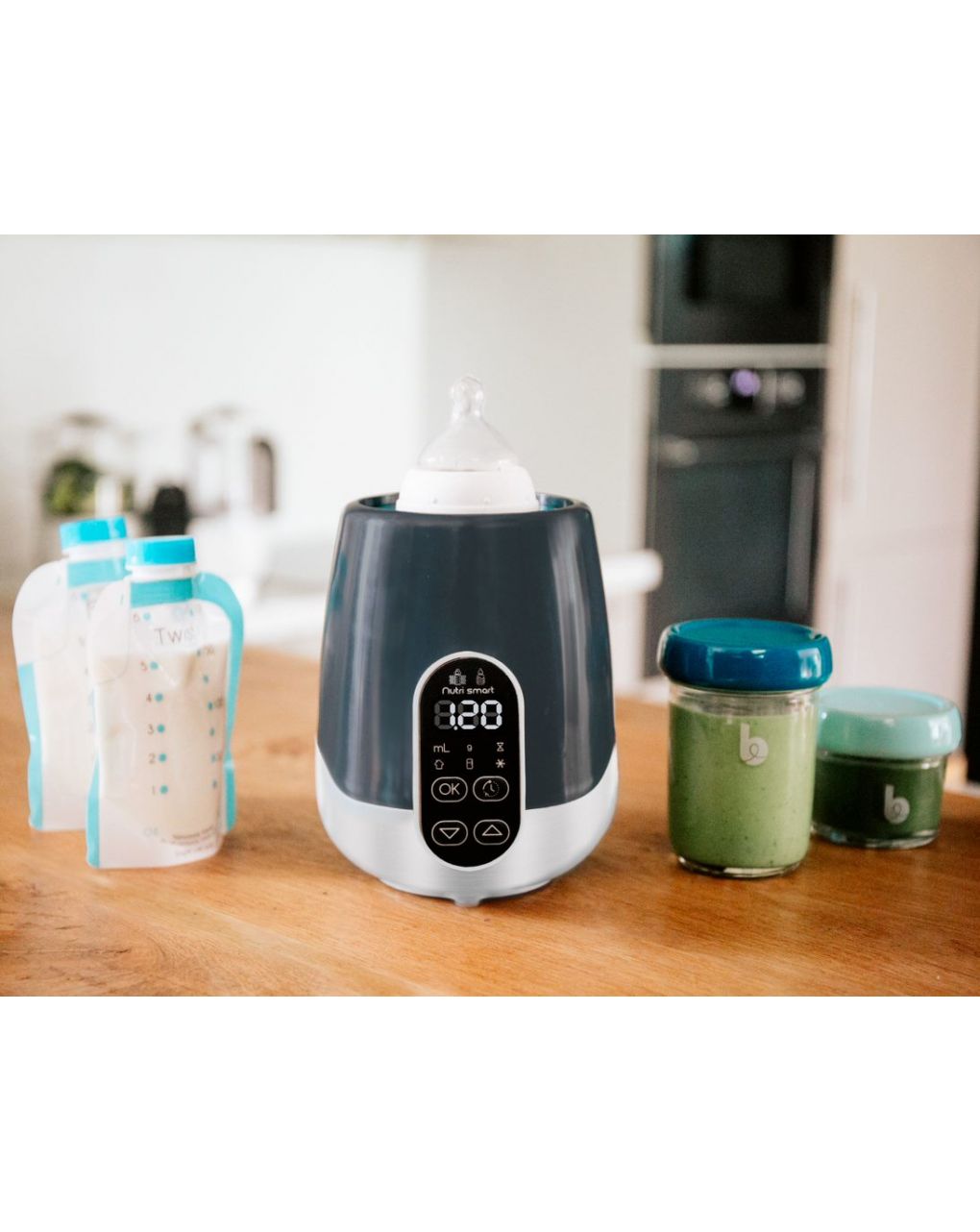 Nutrismart scaldabiberon digitale casa auto (bagnomaria/vapore) - babymoov