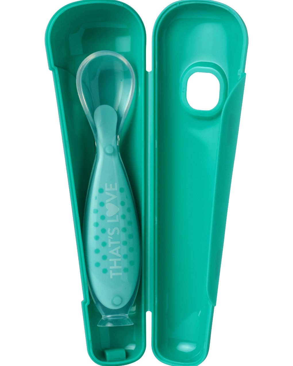 Cucchiaio in silicone con portacucchiaio 6m+ - that's love