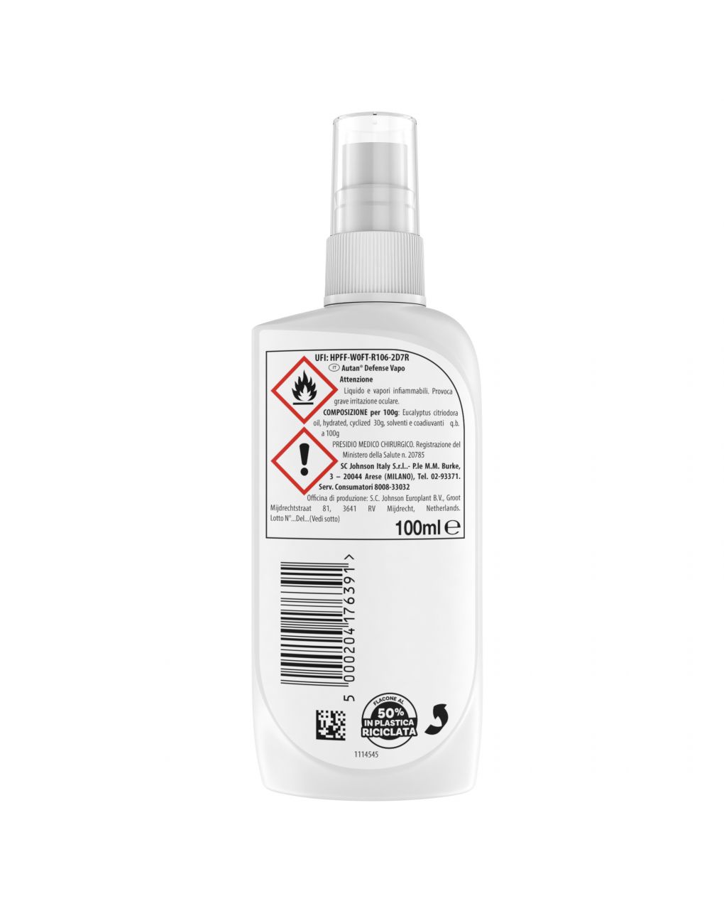 Repelllente defense ingrediente attivo di origine vegetale 100ml - autan®