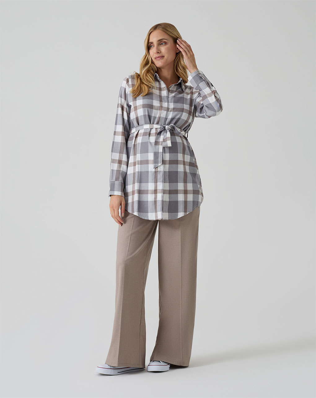 Pantapalazzo marrone premaman