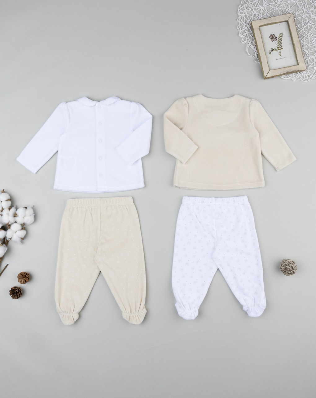 Pack 2 completi bimba bianco/beige