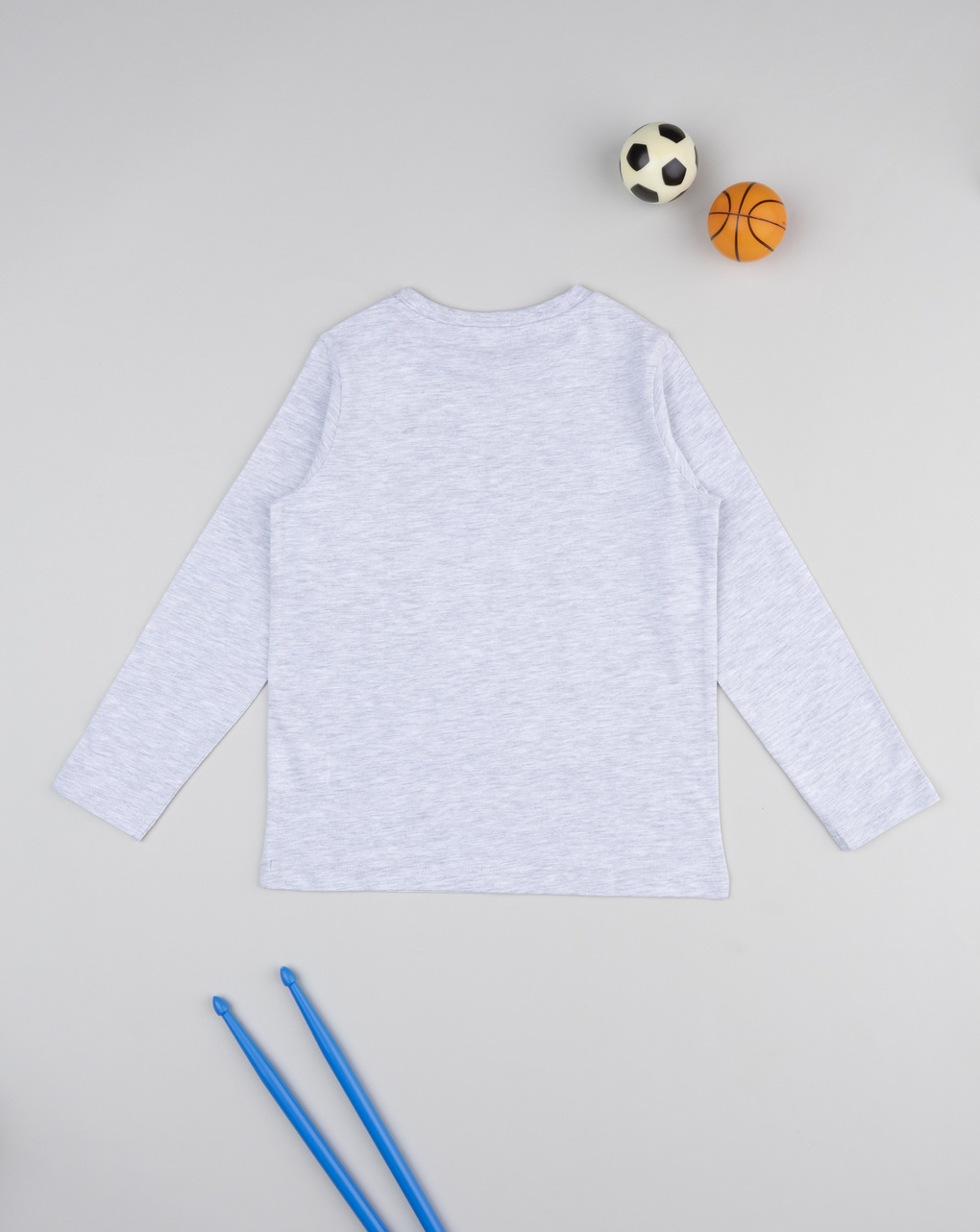 T-shirt grigio chiaro bambino con stampa