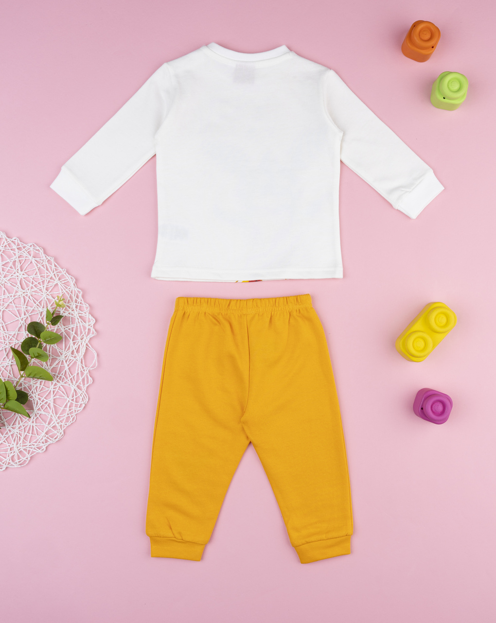 Pigiama due pezzi bimbo bing bianco/arancione