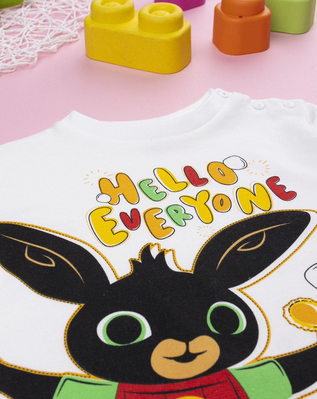 Pigiama due pezzi bimbo bing bianco/arancione