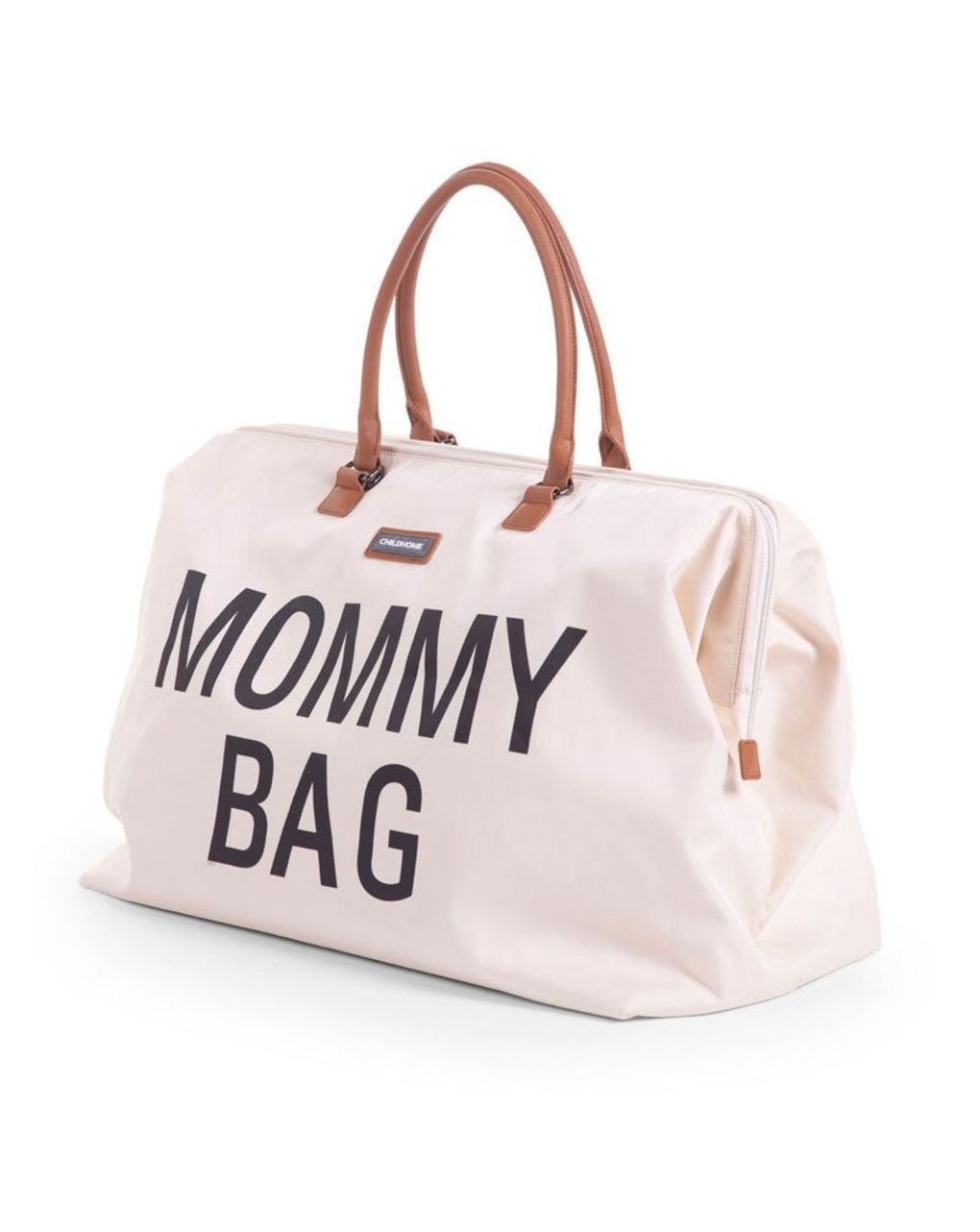 Borsa cambio mommy bag off white (ecru)/black - childhome