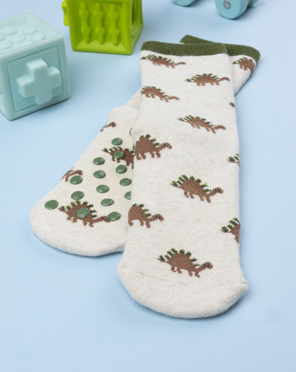 Antiscivolo beige bimbo dinosauri