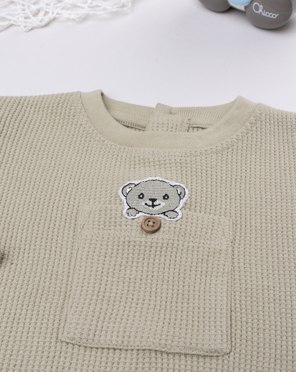 T-shirt waffle marrone bimbo