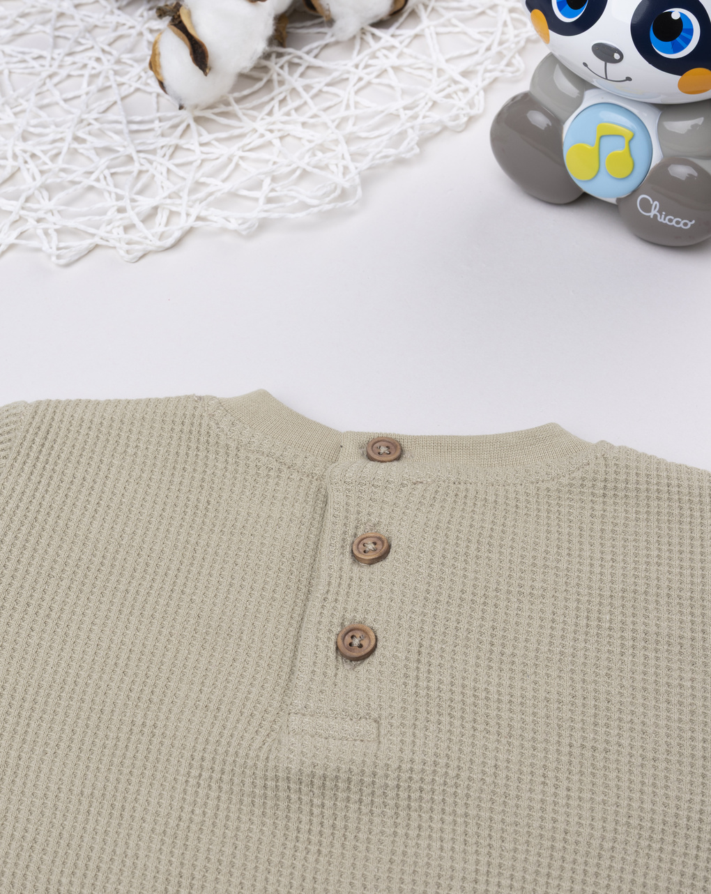 T-shirt waffle marrone bimbo