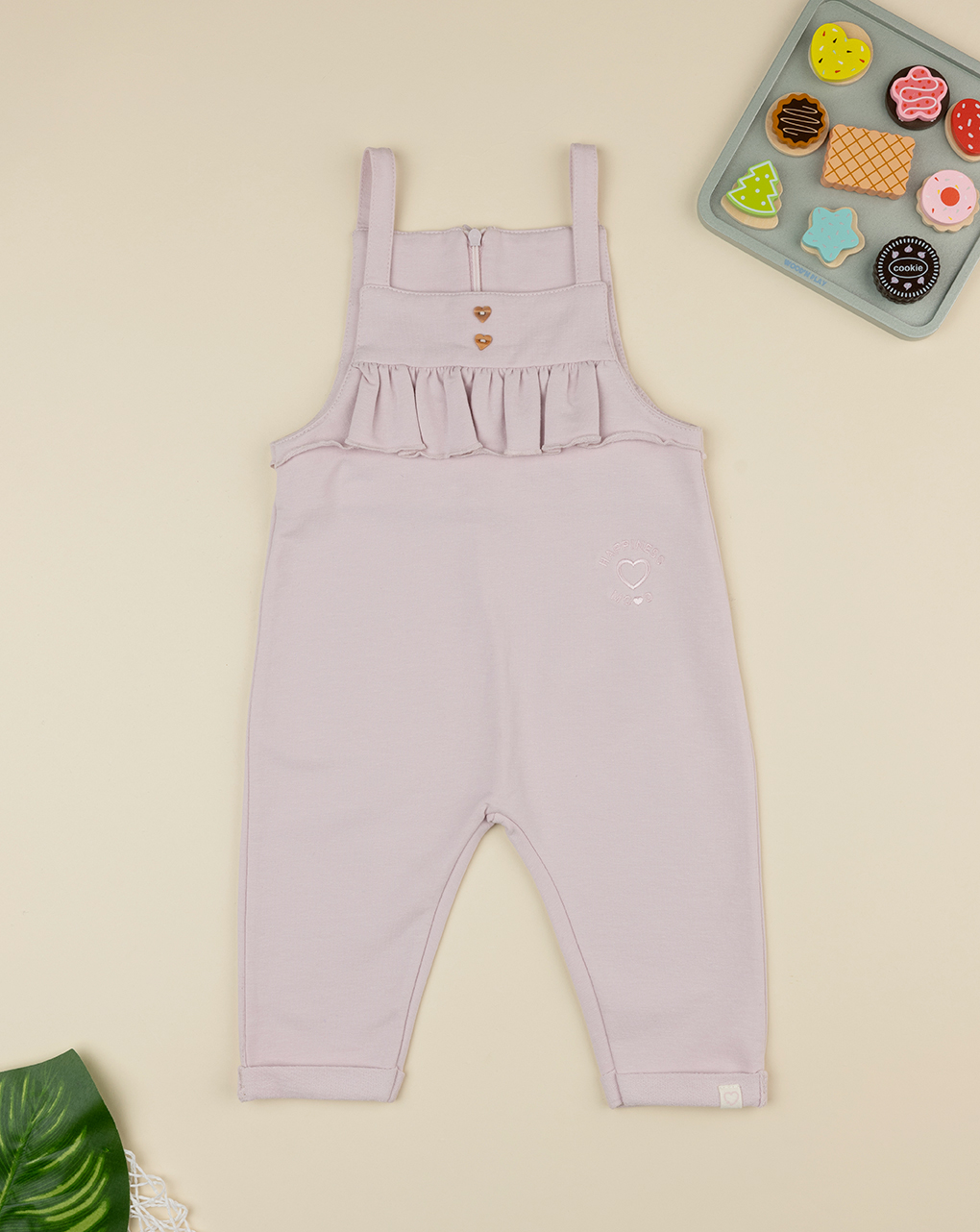 Salopette bimba rosa