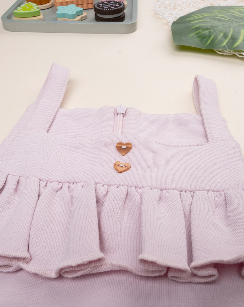 Salopette bimba rosa