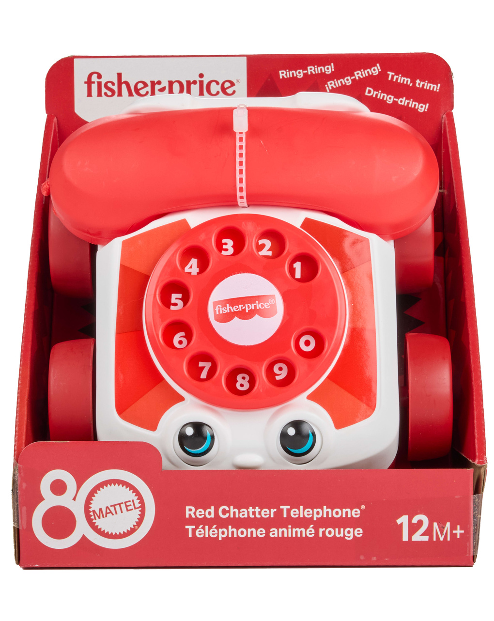 Telefono chiacchierone rosso 80° anniversario - 12m+ - fisher price