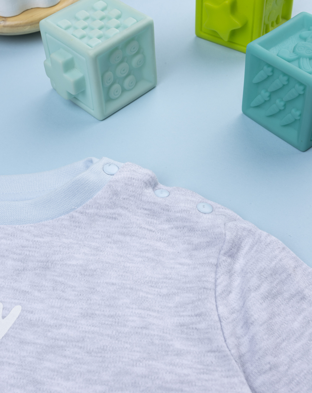 Pigiama due pezzi bimbo grigio blue