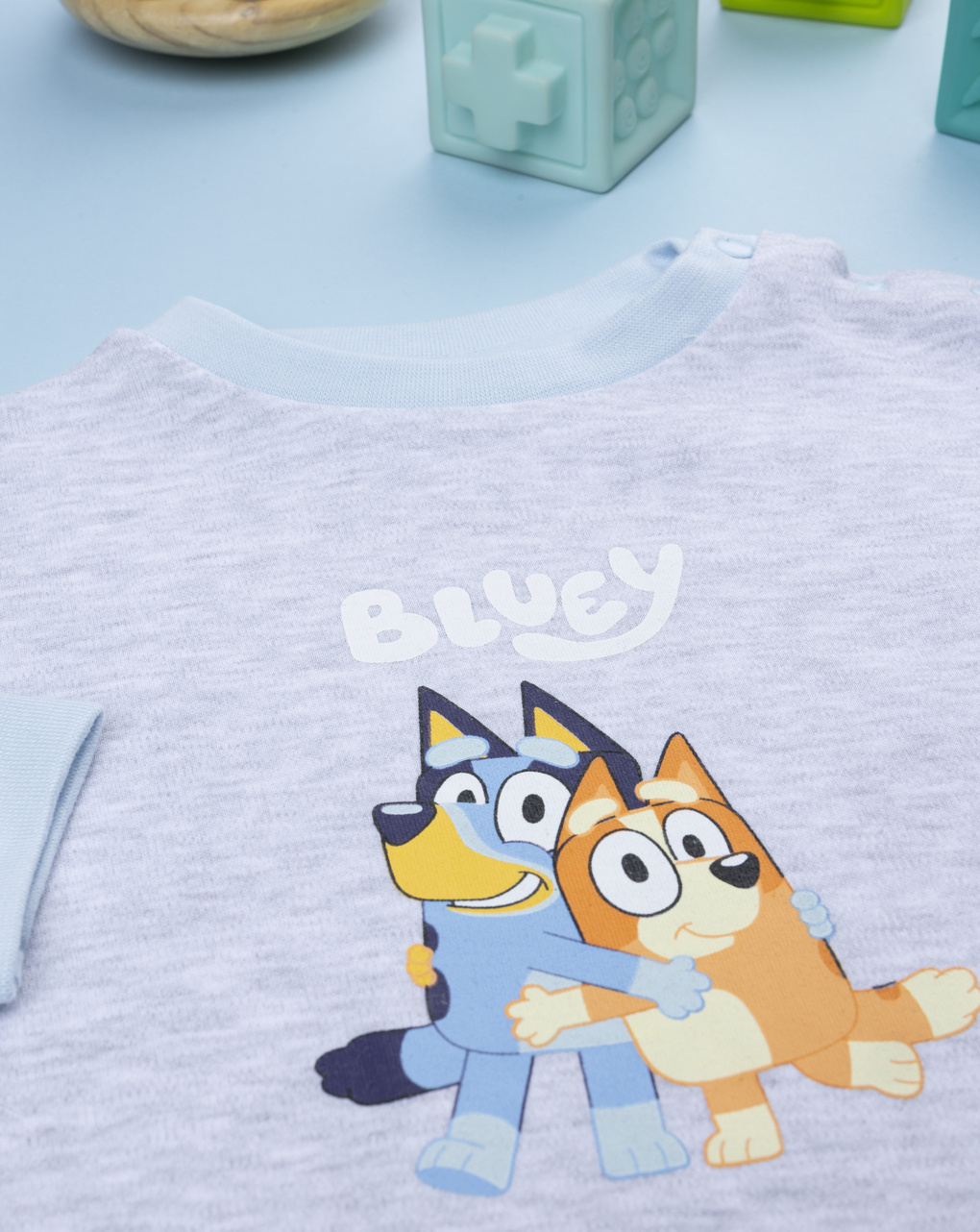 Pigiama due pezzi bimbo grigio blue