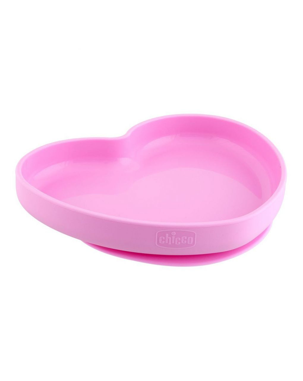 Piatto cuore in silicone con ventosa  9m+ rosa - chicco